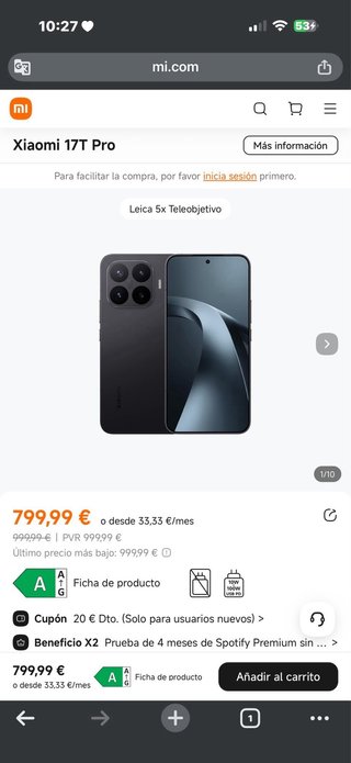 Xiaomi 17T Pro Azul
