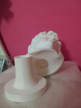 Macetero Cabeza David Cerámica Blanco