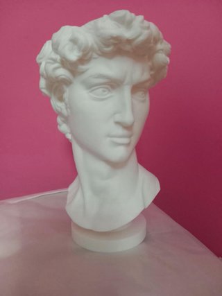 Macetero Cabeza David Cerámica Blanco