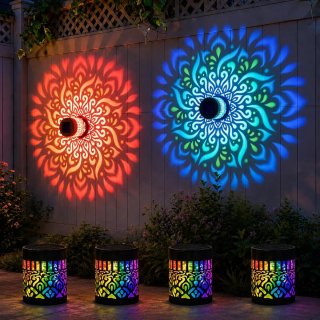 Set 4 Apliques Solares de Pared Mandala