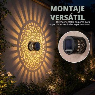 Set 4 Apliques Solares de Pared Mandala