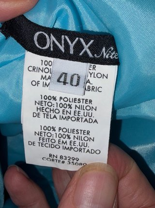 Vestido largo turquesa de noche