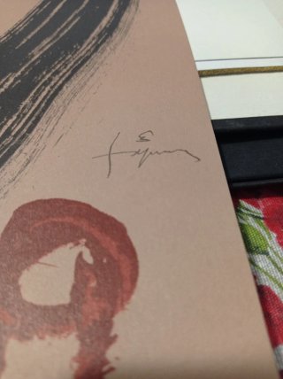 Litografía Tàpies certificada y numerada