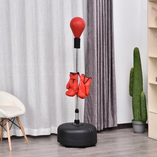 Punching Ball con Altura Ajustable y guantes