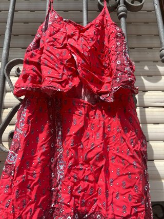 Vestido rojo estampado