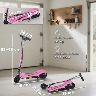 Patinete Eléctrico Plegable para Niños Rosa