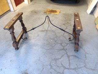 Patas de mesa madera y forja