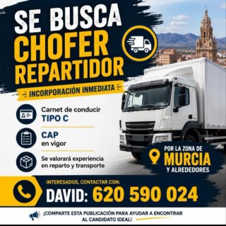 Se busca chofer repartidor, carnet C más cap