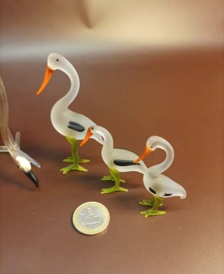 Figuras de cristal de aves