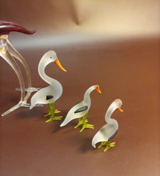 Figuras de cristal de aves