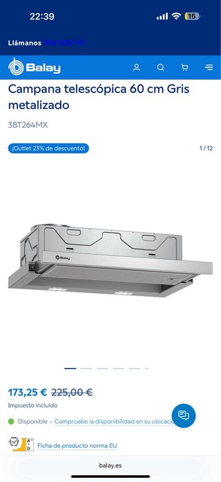 Campana extractora de cocina