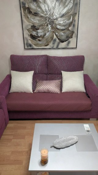 Lote 2 sofás + 1 sillón tela