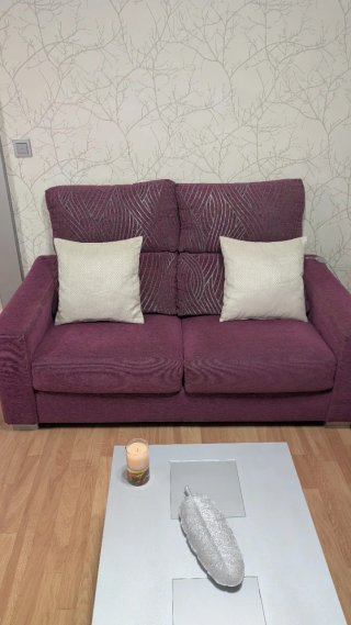 Lote 2 sofás + 1 sillón tela