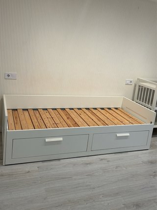 Cama diván IKEA BRIMNES blanca 2 cajones 80x200