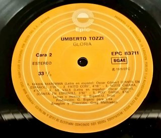 Vinilo Umberto Tozzi Gloria 1978
