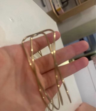 Collar choker rígido dorado fiesta