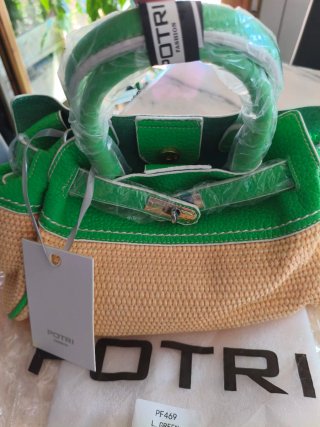 Bolso Potri Verde y Camel