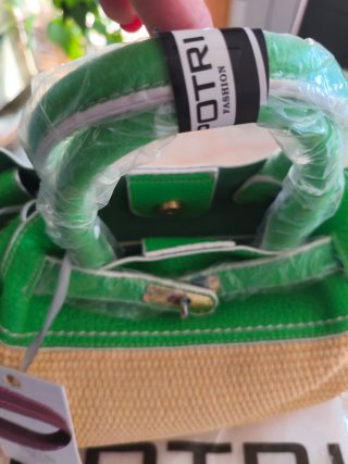 Bolso Potri Verde y Camel