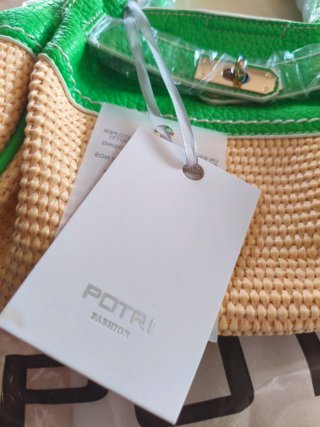 Bolso Potri Verde y Camel