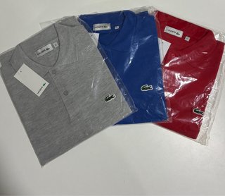 Polos Lacoste L (Azul, Gris, Rojo)