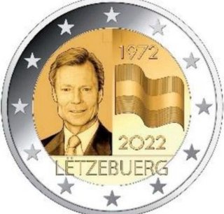 Moneda 2€ Luxemburgo 2022 Bandera