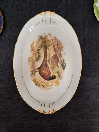 Plato Limoges Francia Aves Decorativas