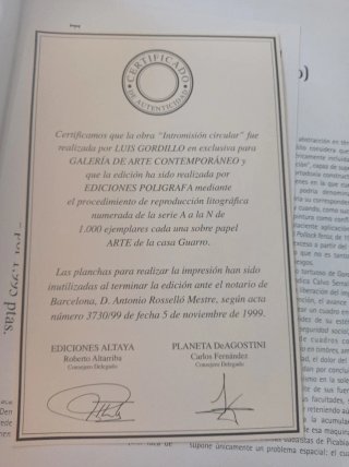 Litografía Luis Gordillo Certificada y Numerada