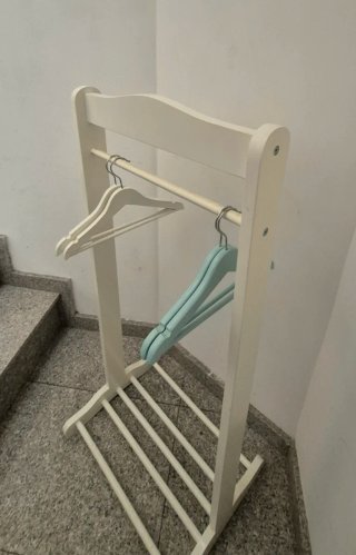 Perchero burro infantil madera blanco