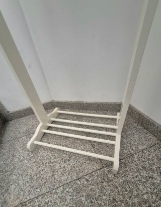 Perchero burro infantil madera blanco
