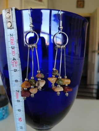 Pendientes artesanales piedras naturales