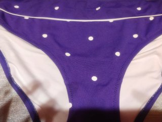 Braguita bikini alta lunares morada