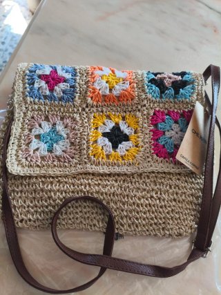 Bolso Cartera Crochet Multicolor Veraniego