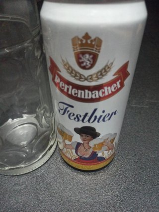 Lata Perlenbacher Festbier y jarra colección