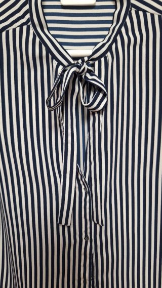 Blusa Zara Talla M Rayas Azul Blanco