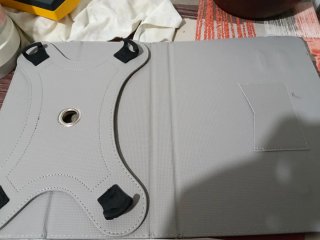 Paraguas y funda tablet gris/blanco