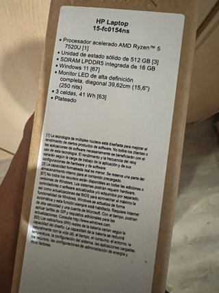 Portátil HP 15-fc0154ns Ryzen 5-7530U