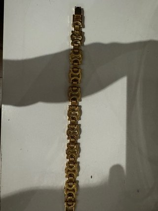 Pulsera dorada eslabones con strass
