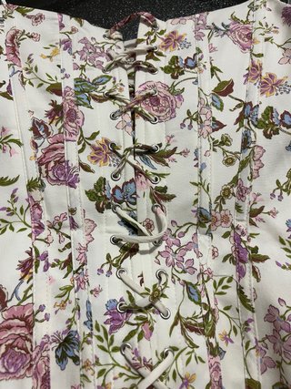 Vestido Corsé Flores Zara Talla S