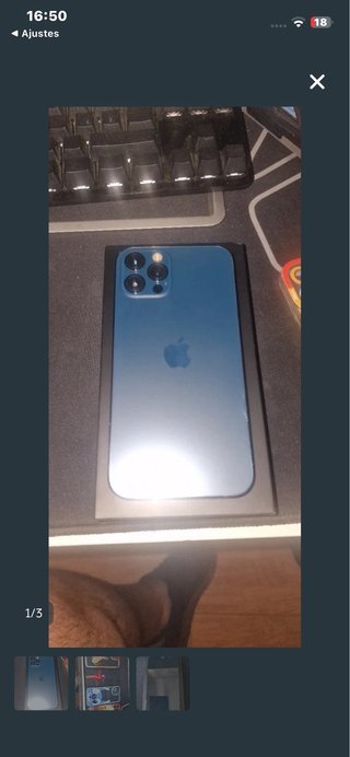 iPhone 12 pro Azul 86% Batería tiene caja y fundas