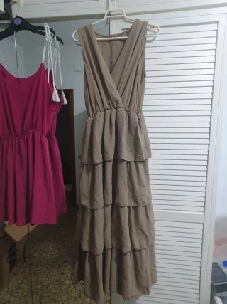 Vestido marrón talla única