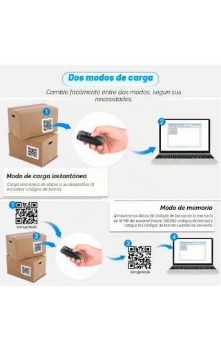 Eyoyo Escáner Códigos de Barras Azul