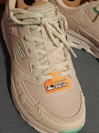 Zapatillas Skechers Slip-ins Beige/Teal Nuevas