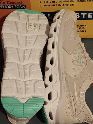 Zapatillas Skechers Slip-ins Beige/Teal Nuevas