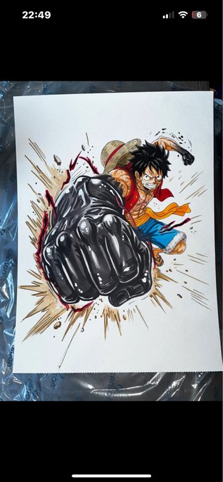 Dibujo One Piece hecho a mano