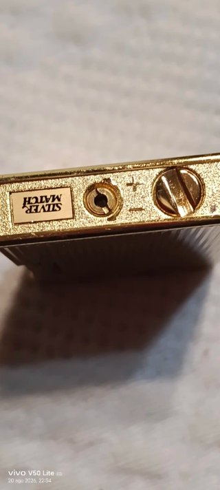 Mechero antiguo Silver Match dorado