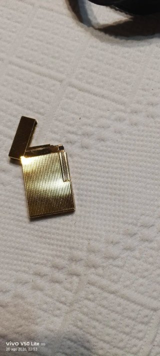 Mechero antiguo Silver Match dorado