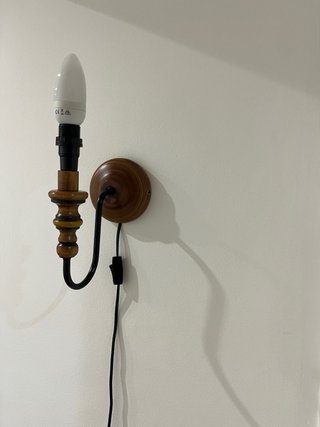 Aplique de pared madera y metal