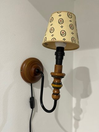 Aplique de pared madera y metal