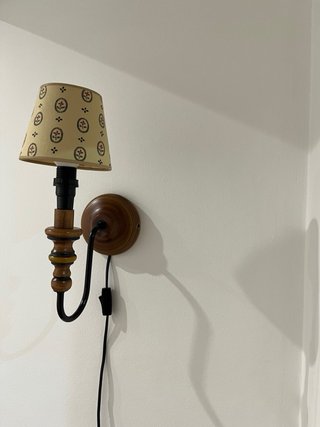 Aplique de pared madera y metal