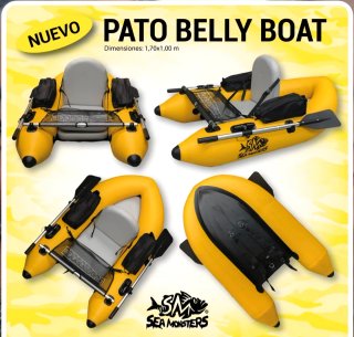 Pato Belly Boat Pesca Sea Monsters Amarillo